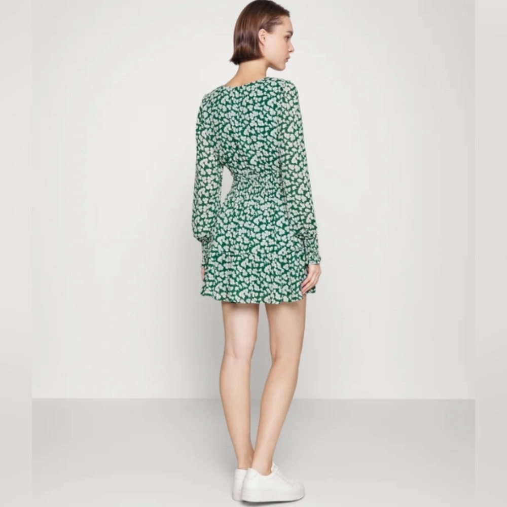 Abercrombie & Fitch Emerald With Flowers Woman's Mini Dress - Picture 2 of 7